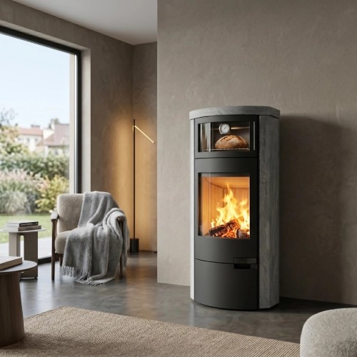 Poêle à bois Novaline Gustosa Back 6 kW