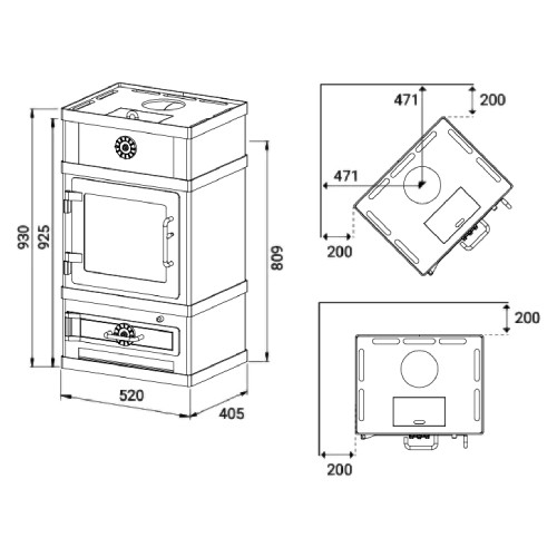 Poêle à bois Lotus 2060 | 8 kW