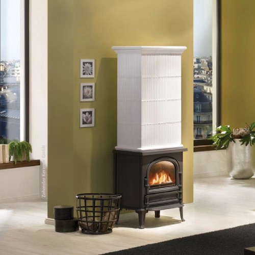 Poêle à bois Leda Antigua H 8 kW accumulateur de chaleur