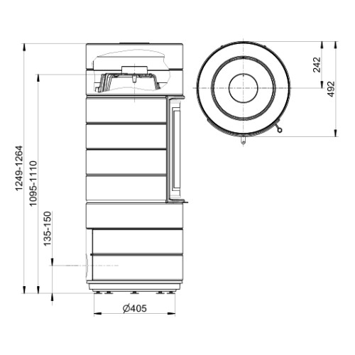 Poêle à bois Leda Colona lite 6 kW