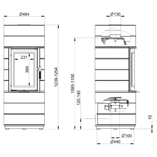 Poêle à bois Leda Colona lite 6 kW