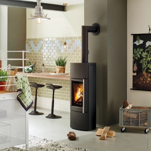 Poêle à bois Leda Delta Plus 6 kW accumulateur de chaleur