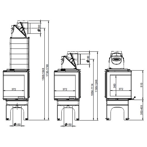 Insert bois Leda Kala S 8/9/10/11 kW