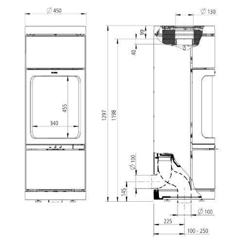 Poêle à bois Leda Novia Plus 6 kW accumulateur de chaleur