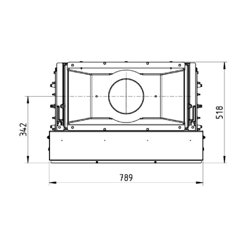 Insert cheminée Leda Tiga H ESL 14 kW Disque d’angle