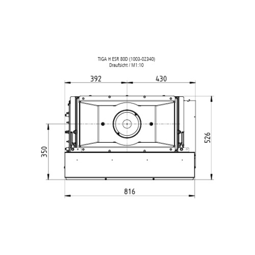Insert cheminée Leda Tiga H ESR 14 kW Disque d’angle