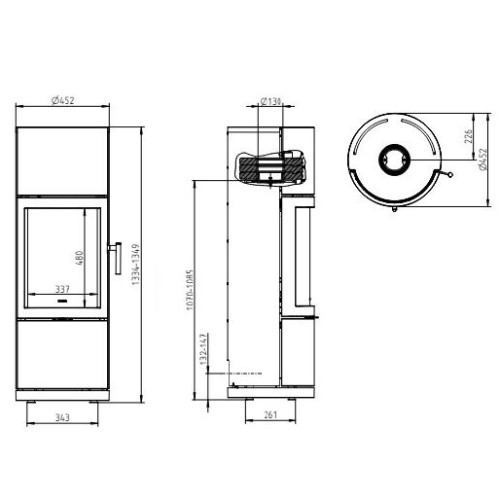 Poêle à bois Leda Greena 6 kW