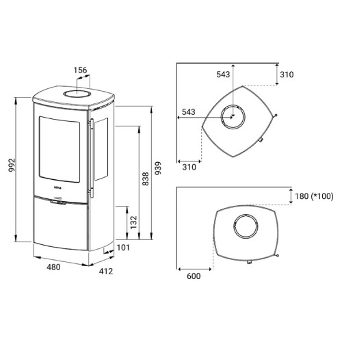 Poêle à bois Lotus Mondo 3G 5,9 kW