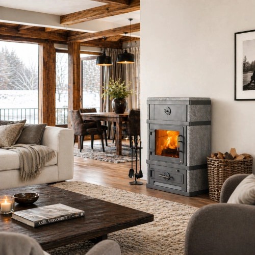 Poêle à bois Lotus 2080 | 8 kW stéatite