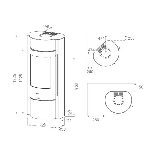 Poêle à bois Lotus Prestige MST 5 kW accumulateur de chaleur