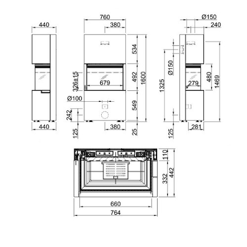 Poêle à bois Spartherm Saphir 7,5 kW