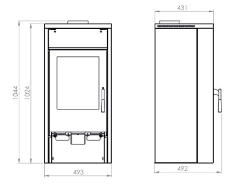 Poêle à bois Kleining Rhea 6,4 kW