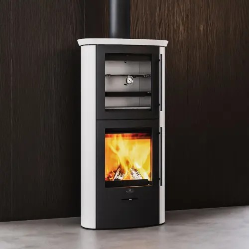 Poêle à bois Max Blank Rio BF Stone 6,5 kW Compartiment de cuisson