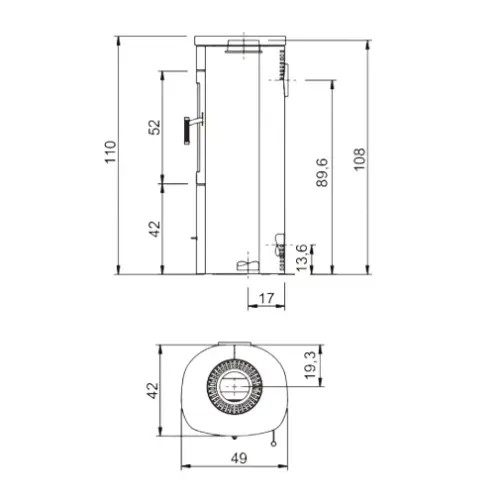 Insert bois Max Blank Turin S Stone 5 kW