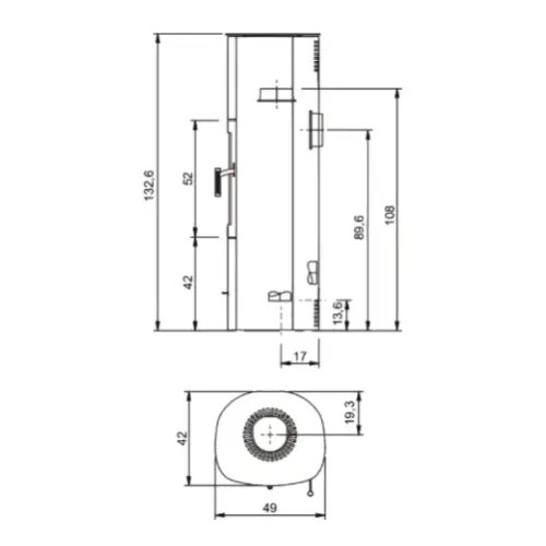 Insert bois Max Blank Turin SP Steel 5 kW