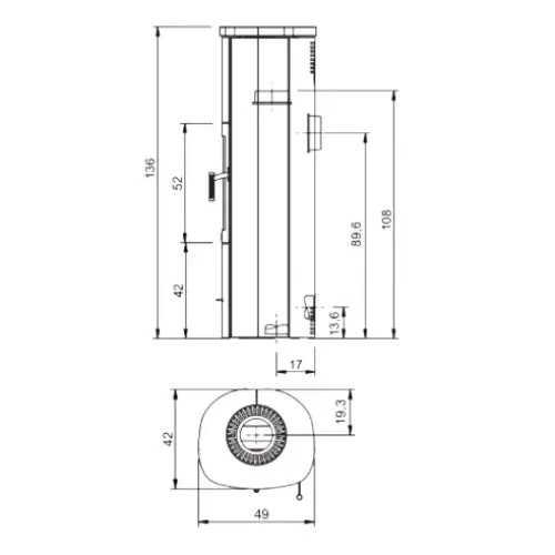 Insert bois Max Blank Turin SP Stone 5 kW