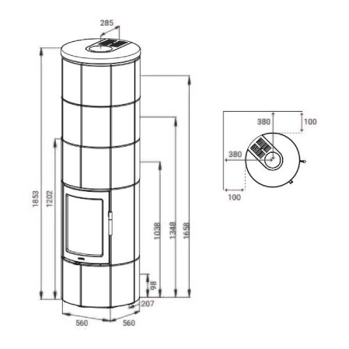 Poêle à bois Lotus Maestro 3 ecoLine 6,7 kW accumulateur
