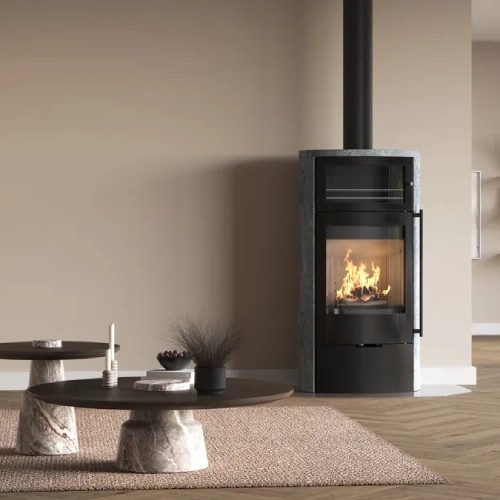 Poêle à bois Lotus Jubilee 35 ecoLine 7 kW avec compartiment de cuisson