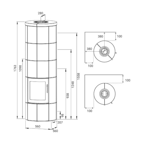 Poêle à bois Lotus M3 ecoLine 5,5 kW accumulateur