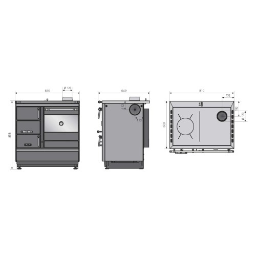 Cuisinière à bois Justus Linz 7 kW