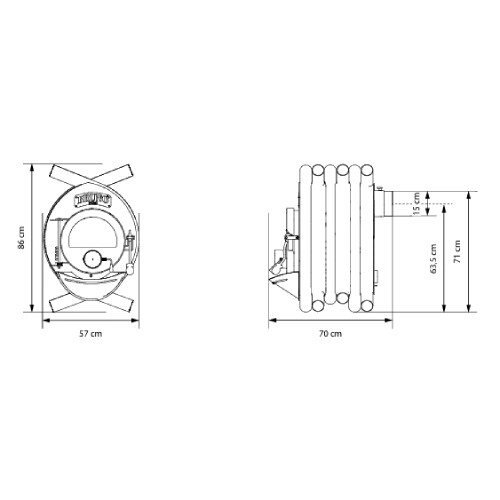 Poêle à bois Bruno Pyro I 13 kW