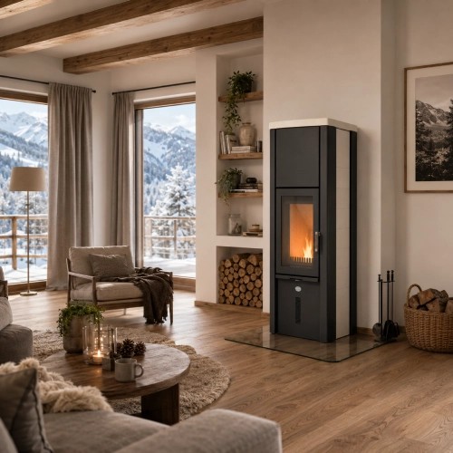 Poêle à bois Max Blank Odin SP 7,5 kW Accumulateur de chaleur