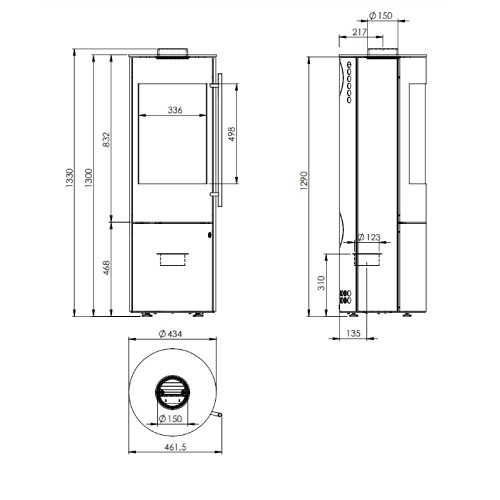 Poêle à bois Olsberg Tipas Plus Compact 4 kW étanche