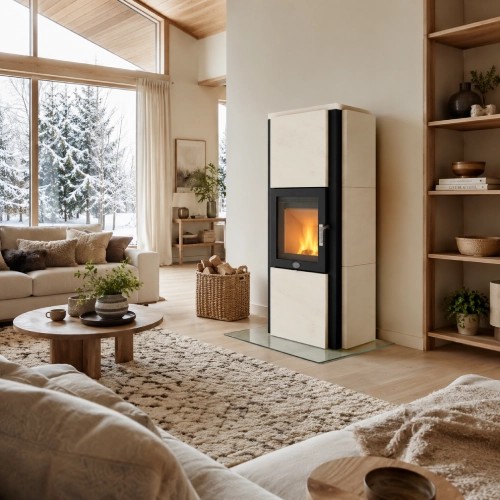 Poêle à bois Max Blank Stratos M 6,5 kW Accumulateur de chaleur