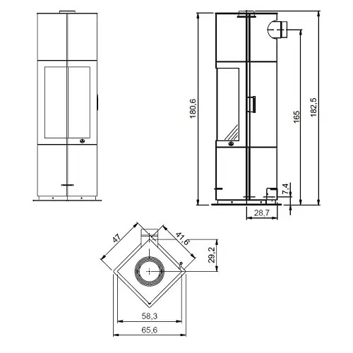 Poêle à bois Max Blank Munich 10 kW