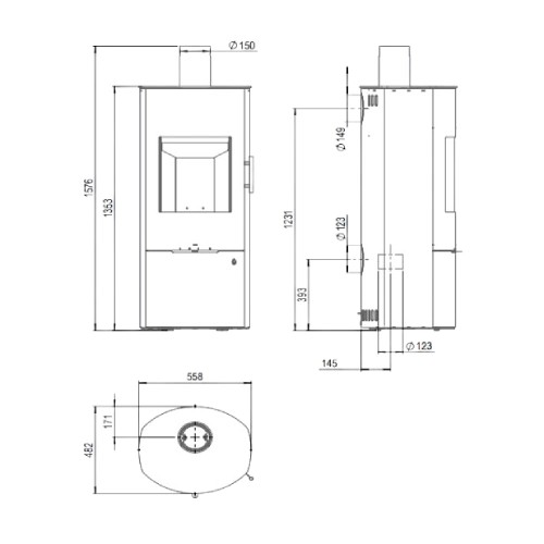 Poêle à bois Königshütte Gemini 1/7 | 6 kW
