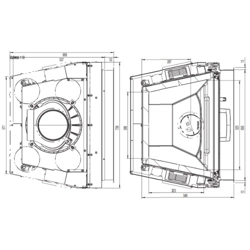 Insert bois Austroflamm 65S 2.0 | 8 kW porte coulissante