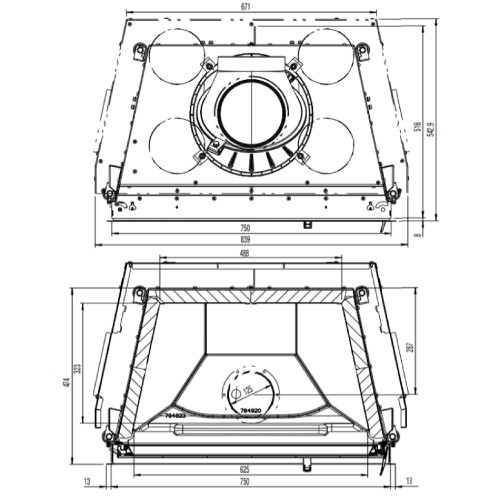 Insert bois Austroflamm 75K 2.0 | 10 kW porte pivotante