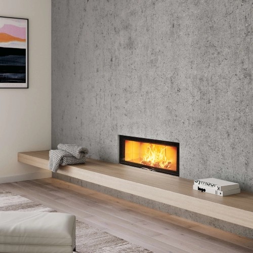 Insert bois Austroflamm 120x45 S 2.0 | 13 kW, porte coulissante