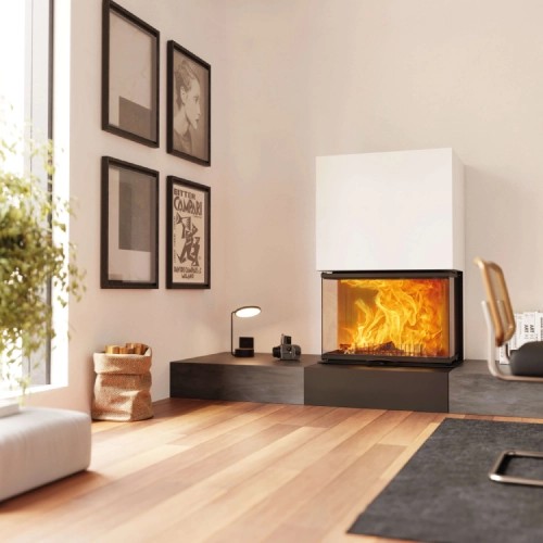 Insert bois Austroflamm Vuur Drie 80 | 15 kW, porte coulissante