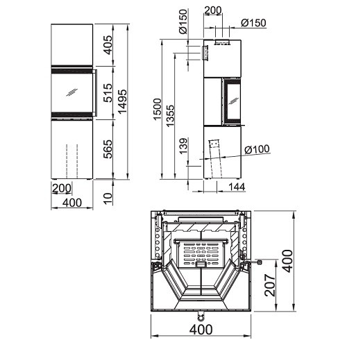Poêle à bois Spartherm Trico S 6 kW