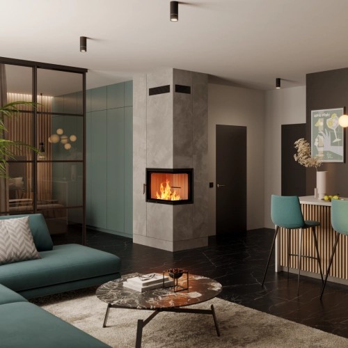 Insert bois Spartherm Varia 2R-55 7 kW porte pivotante