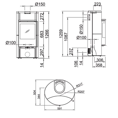 Poêle à bois Spartherm Sino City 5,9 kW
