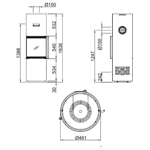 Poêle à bois Spartherm Passo L 6,1 kW