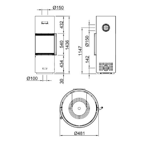 Poêle à bois Spartherm Passo S 6,1 kW
