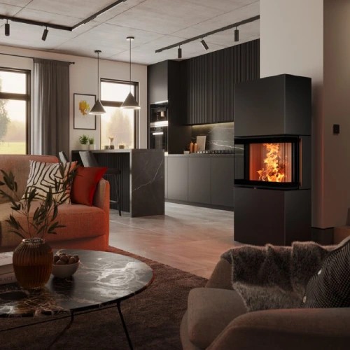 Poêle à bois Spartherm Largo L Steel 8,8 kW