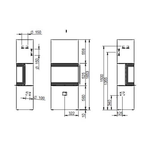 Poêle à bois Spartherm Largo L Steel 8,8 kW