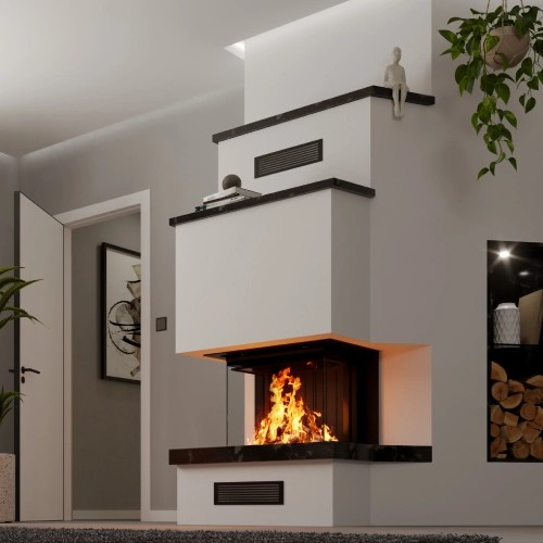 Insert bois Spartherm Premium A-3RL-60h 10 kW cheminée panoramique, porte coulissante
