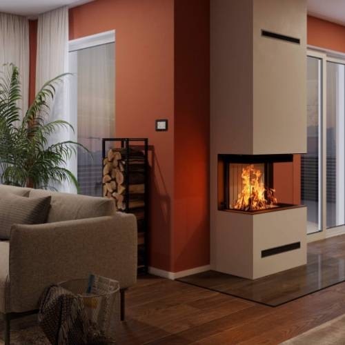 Insert bois Spartherm Lean 3RL-70h 7,5 kW panoramique porte coulissante