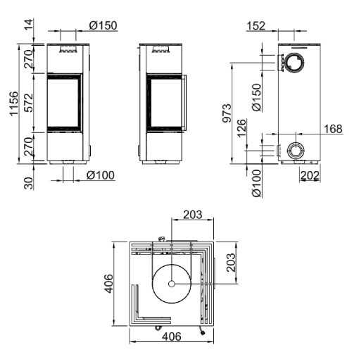 Poêle à bois Spartherm Piko S 5,9 kW