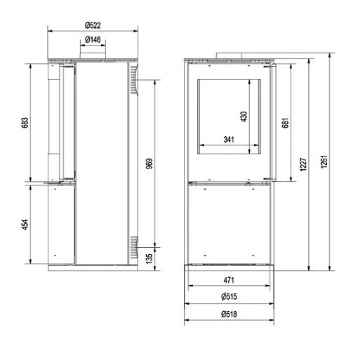 Poêle à bois Fram Marie 6 kW accumulateur de chaleur