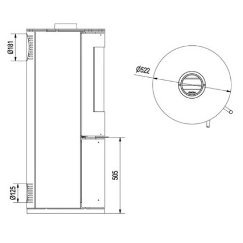 Poêle à bois Fram Marie 6 kW accumulateur de chaleur
