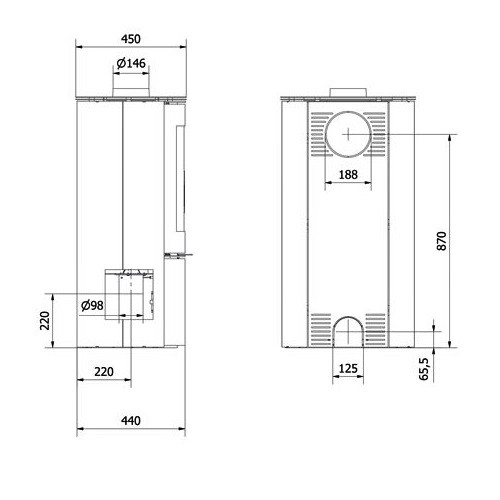 Poêle à bois Fram Lilli 6 kW