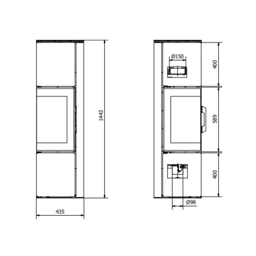 Poêle à bois Fram Luisa M 6 kW accumulateur de chaleur