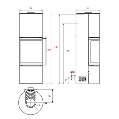 Poêle à bois Koppe Akono 7 kW Accumulateur de chaleur