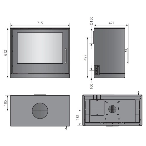 Poêle à bois Justus Dias 6,5 kW